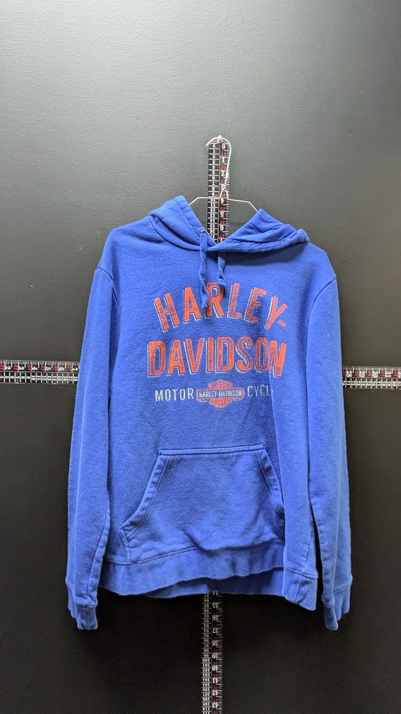 Harley-Davidson Buckeye Dayton Ohio Blue Pullover Hoodie Size L