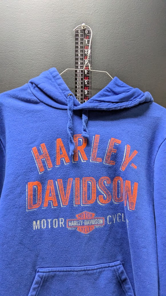 Harley-Davidson Buckeye Dayton Ohio Blue Pullover Hoodie Size L