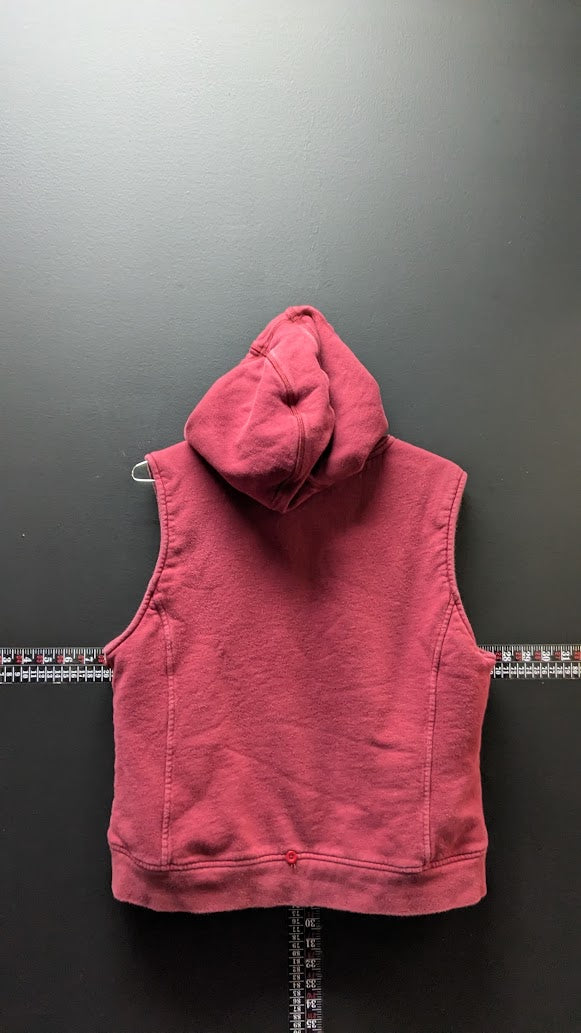 Harley-Davidson Women’s Burgundy Sleeveless Full Zip Hoodie Vest Size Large L