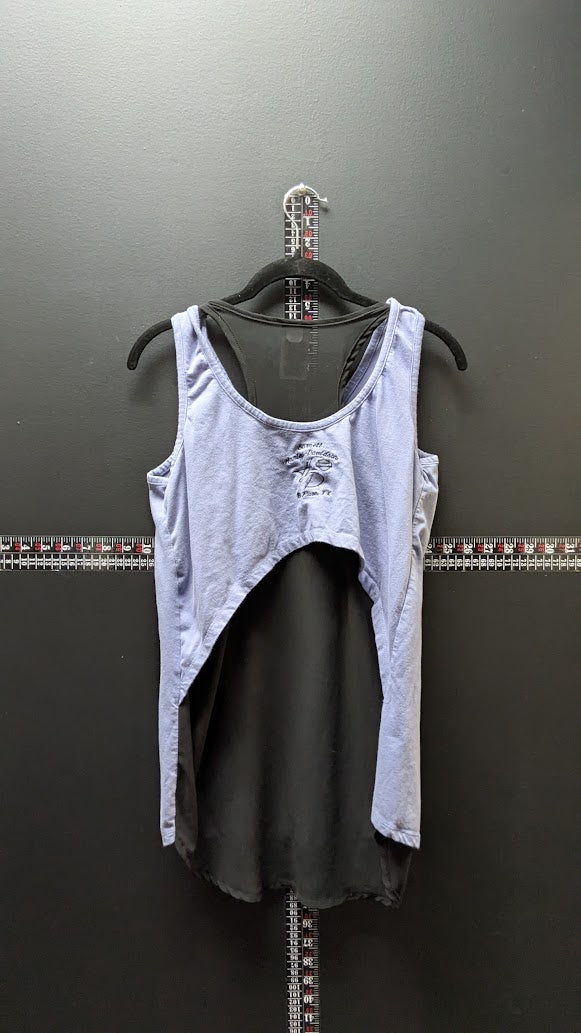 Harley-Davidson Women's Large Gray Sleeveless High Low Tank Top Harley Script