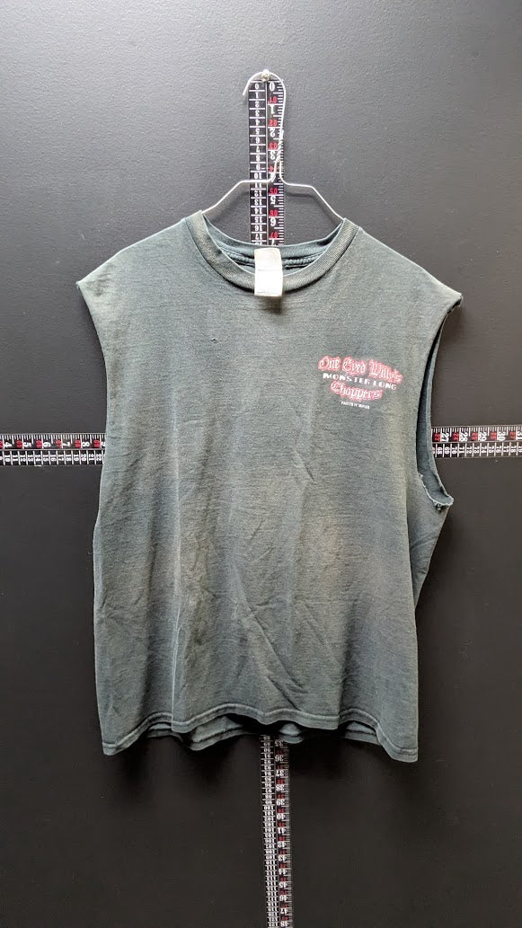 Vintage One Eyed Willy’s Monster Long Choppers Shirt USA Made Cut Off Distressed