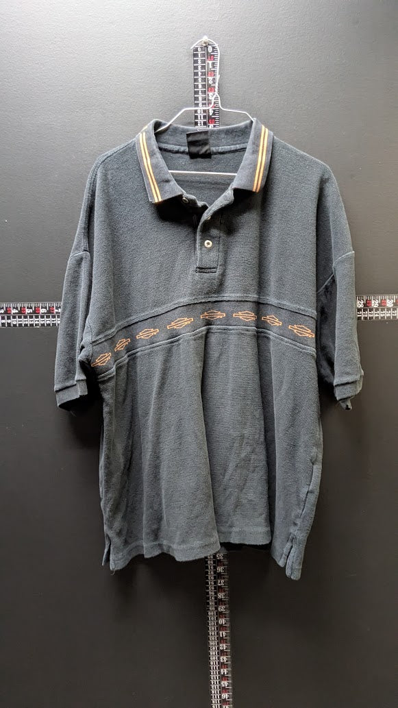 Harley-Davidson HOG Wisconsin Oconomowoc Polo Shirt Men’s Large Black Embroidered