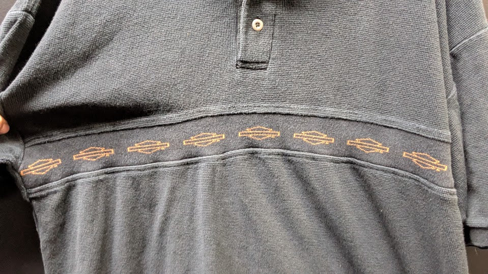 Harley-Davidson HOG Wisconsin Oconomowoc Polo Shirt Men’s Large Black Embroidered