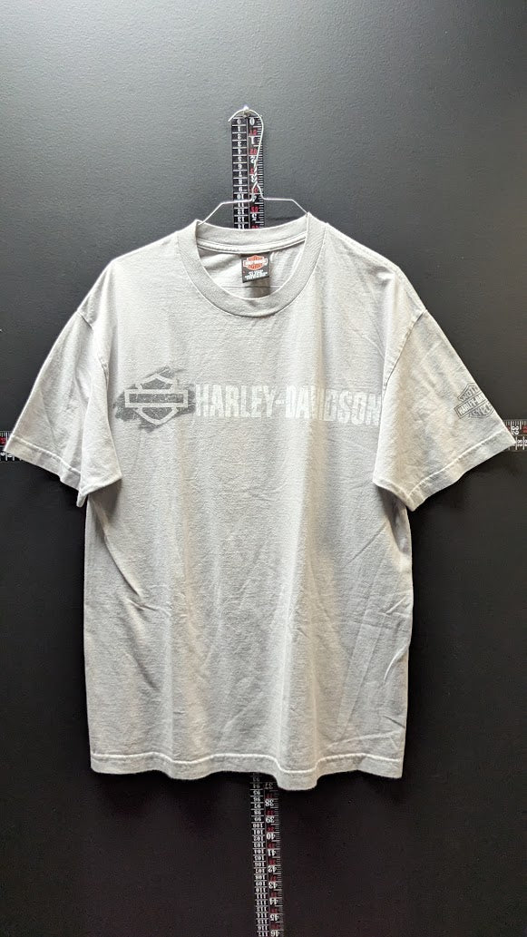 Harley-Davidson Orlando Florida T-Shirt Men’s Large Eagle Gray Double Sided