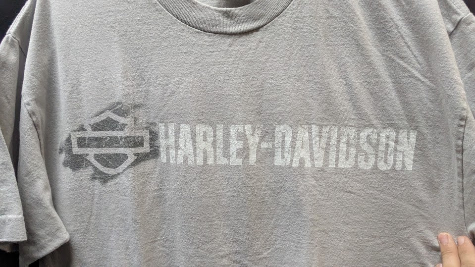 Harley-Davidson Orlando Florida T-Shirt Men’s Large Eagle Gray Double Sided
