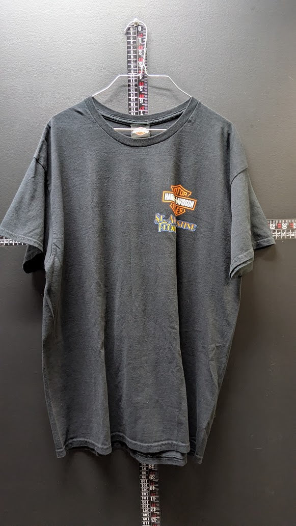 Harley-Davidson Adamec St Augustine Florida T-Shirt Men’s XL Black Dealer Tee