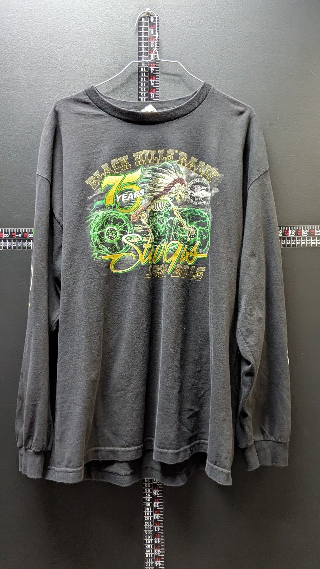 2015 Sturgis Black Hills Rally 75th Anniversary Long Sleeve Shirt Men’s 2XL XXL