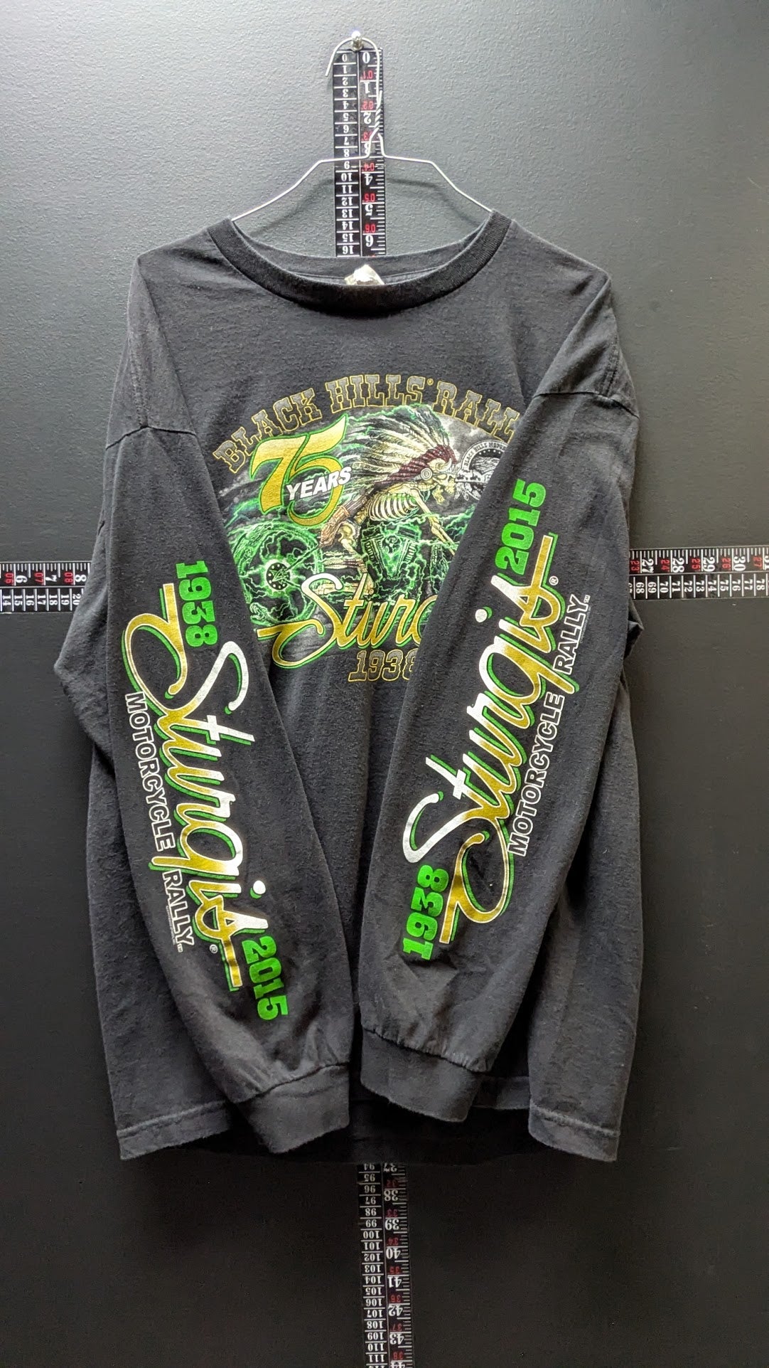 2015 Sturgis Black Hills Rally 75th Anniversary Long Sleeve Shirt Men’s 2XL XXL