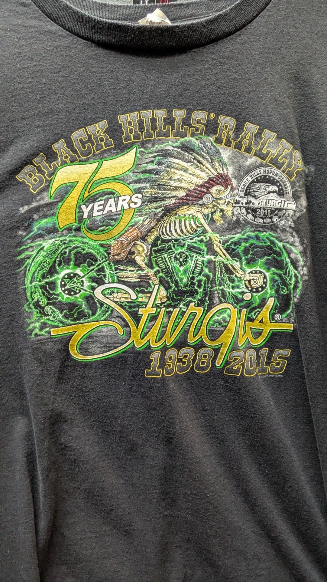 2015 Sturgis Black Hills Rally 75th Anniversary Long Sleeve Shirt Men’s 2XL XXL