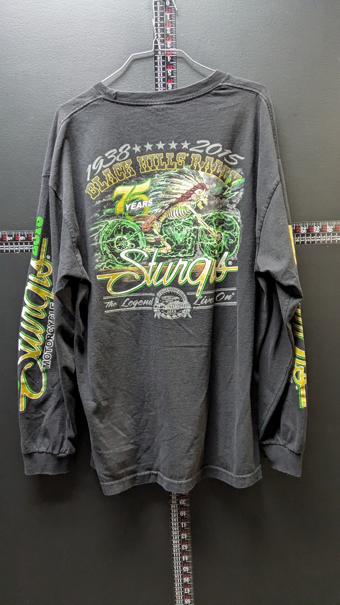 2015 Sturgis Black Hills Rally 75th Anniversary Long Sleeve Shirt Men’s 2XL XXL