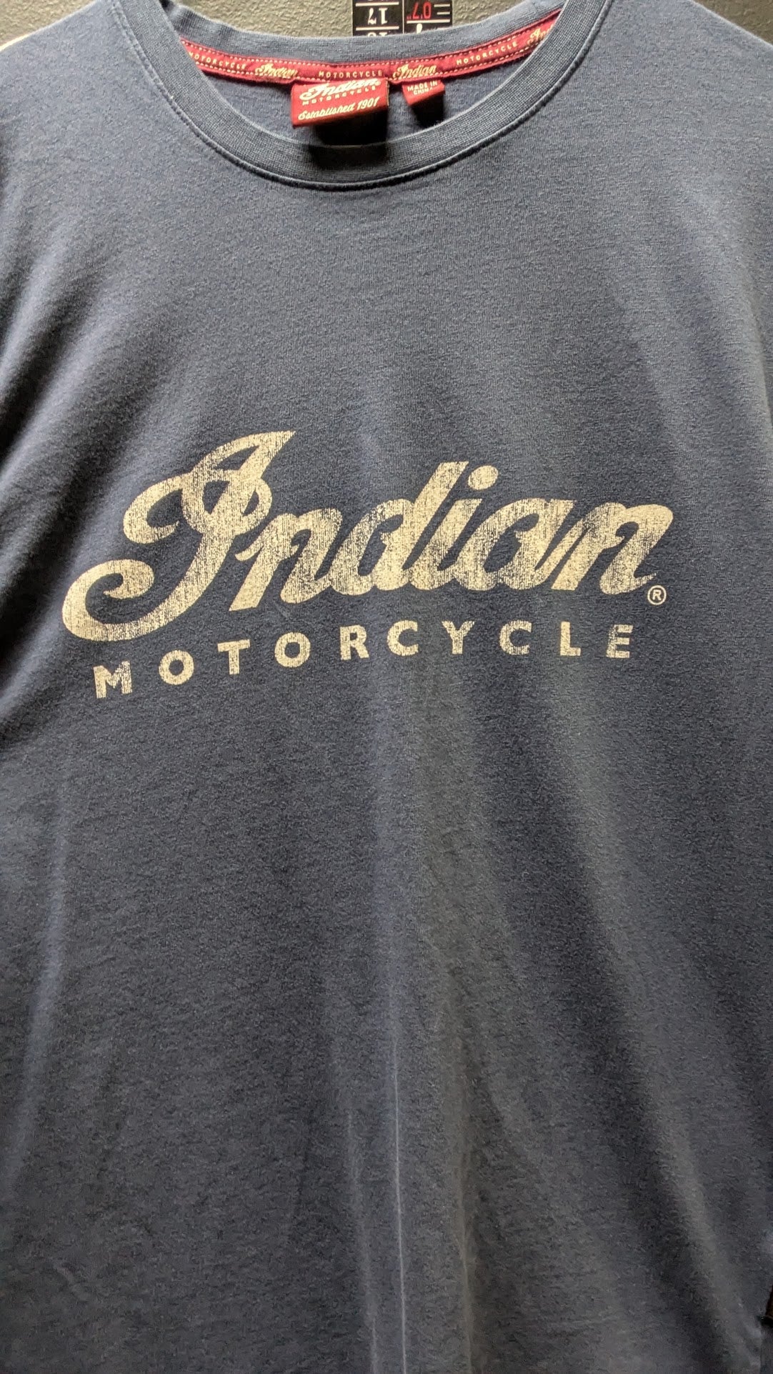 Indian Motorcycle Long Sleeve T-Shirt Men’s Medium Blue Since 1901 Logo