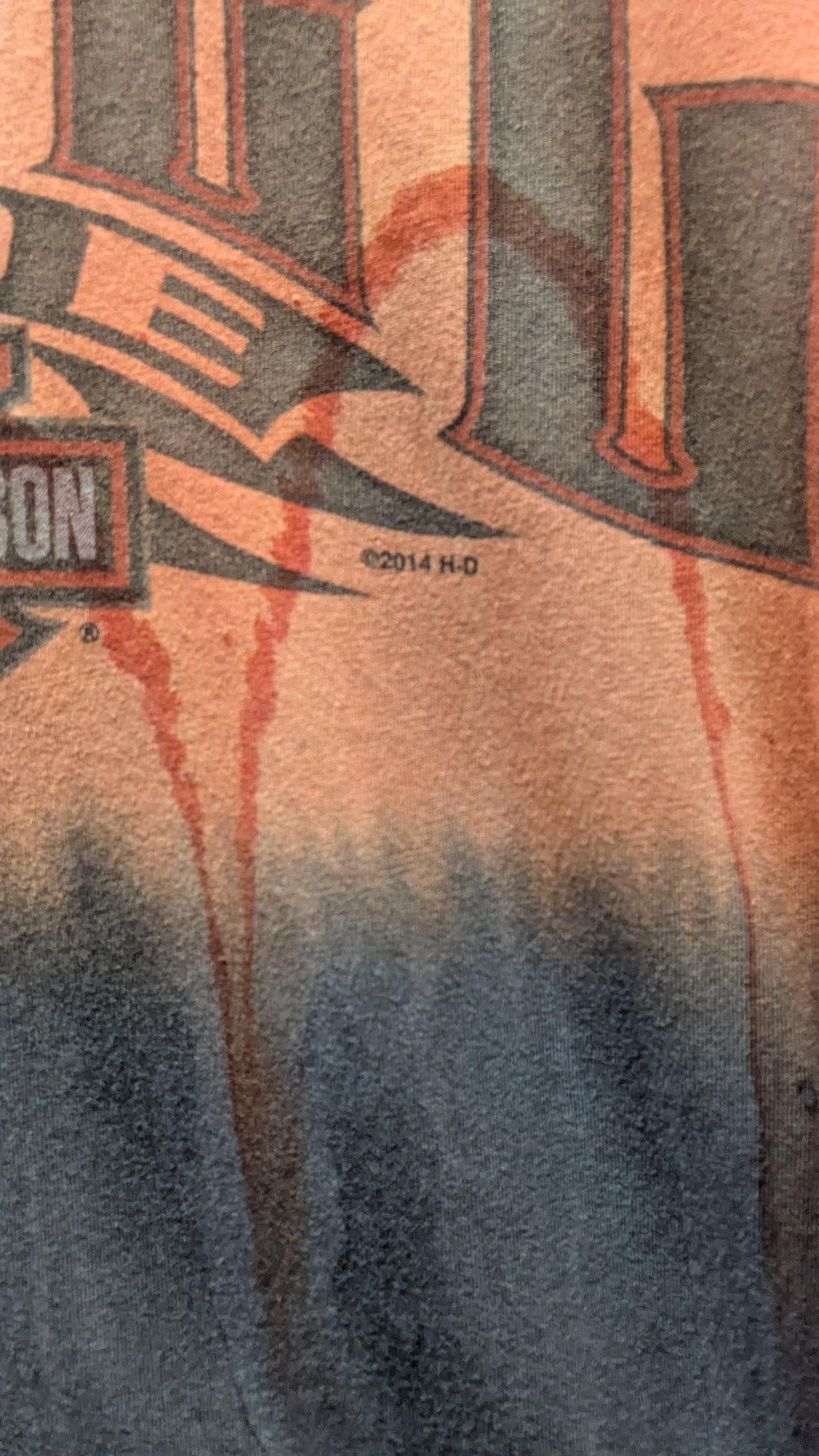 Harley-Davidson Rebel Ride T-Shirt Men’s Large Beers Vernal Utah Orange Gray