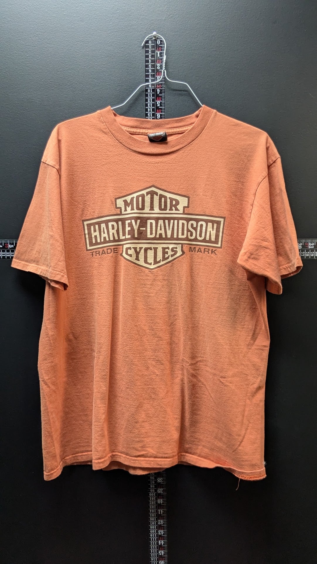 Harley-Davidson T-Shirt Men’s Orange Sun Denver Colorado Engine Graphic