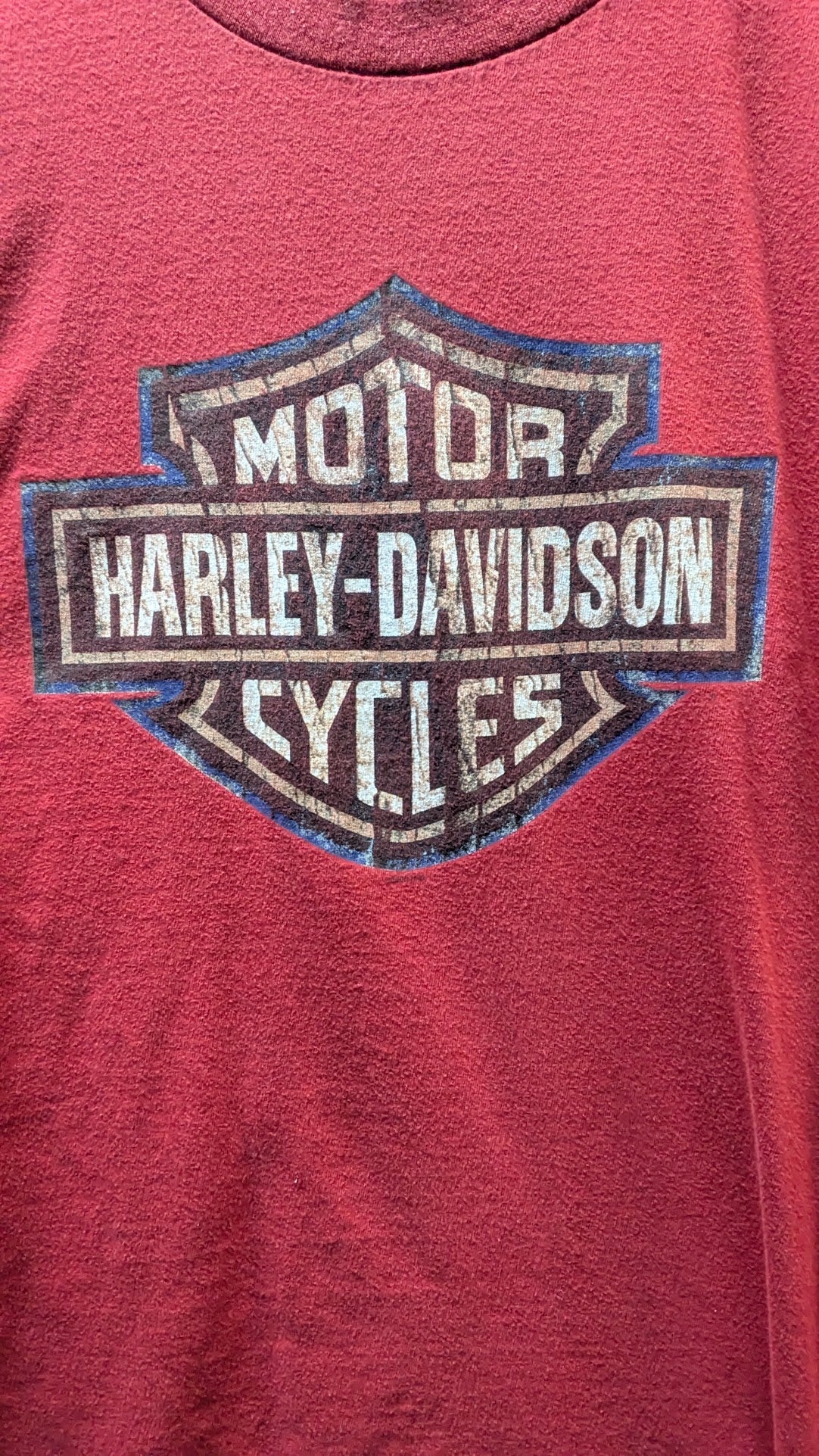 Harley-Davidson of Maryland T-Shirt Men’s Medium Red Elkridge MD Shield Logo
