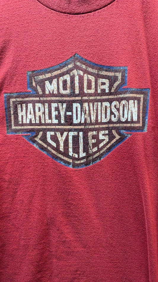 Harley-Davidson of Maryland T-Shirt Men’s Medium Red Elkridge MD Shield Logo