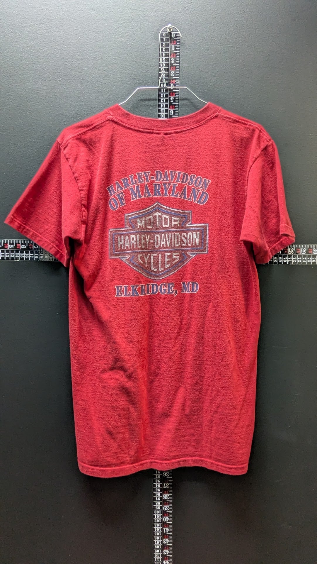 Harley-Davidson of Maryland T-Shirt Men’s Medium Red Elkridge MD Shield Logo