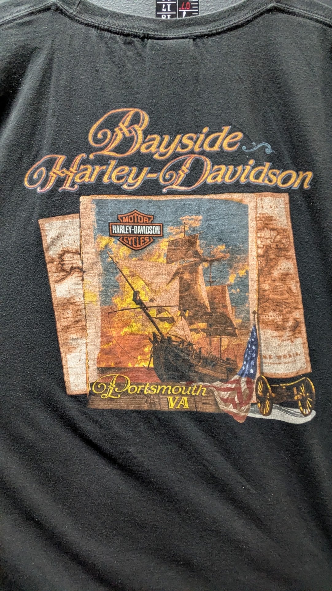 Harley-Davidson T-Shirt Men’s Black Milwaukee Eagle Bayside Portsmouth VA USA