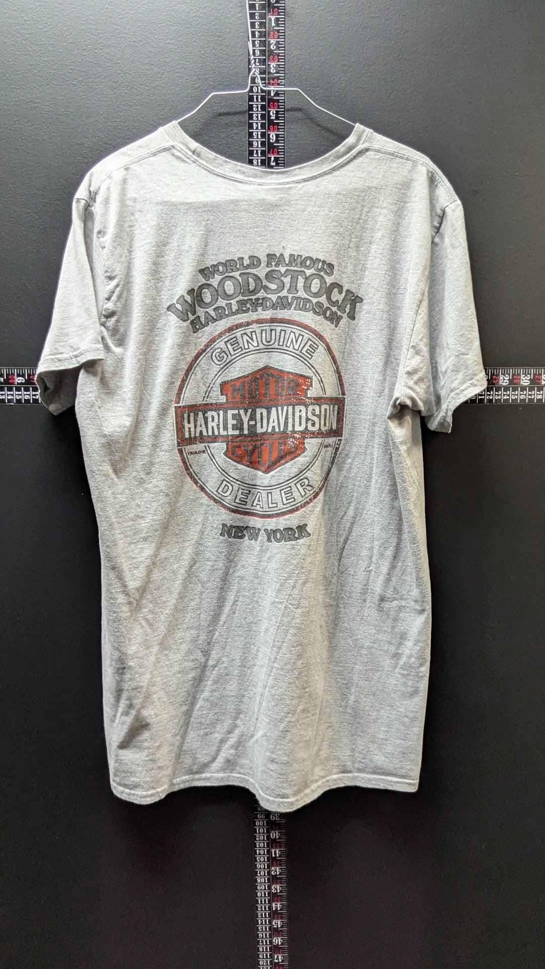 Harley-Davidson Woodstock T-Shirt Men’s Gray New York Independence Double Sided