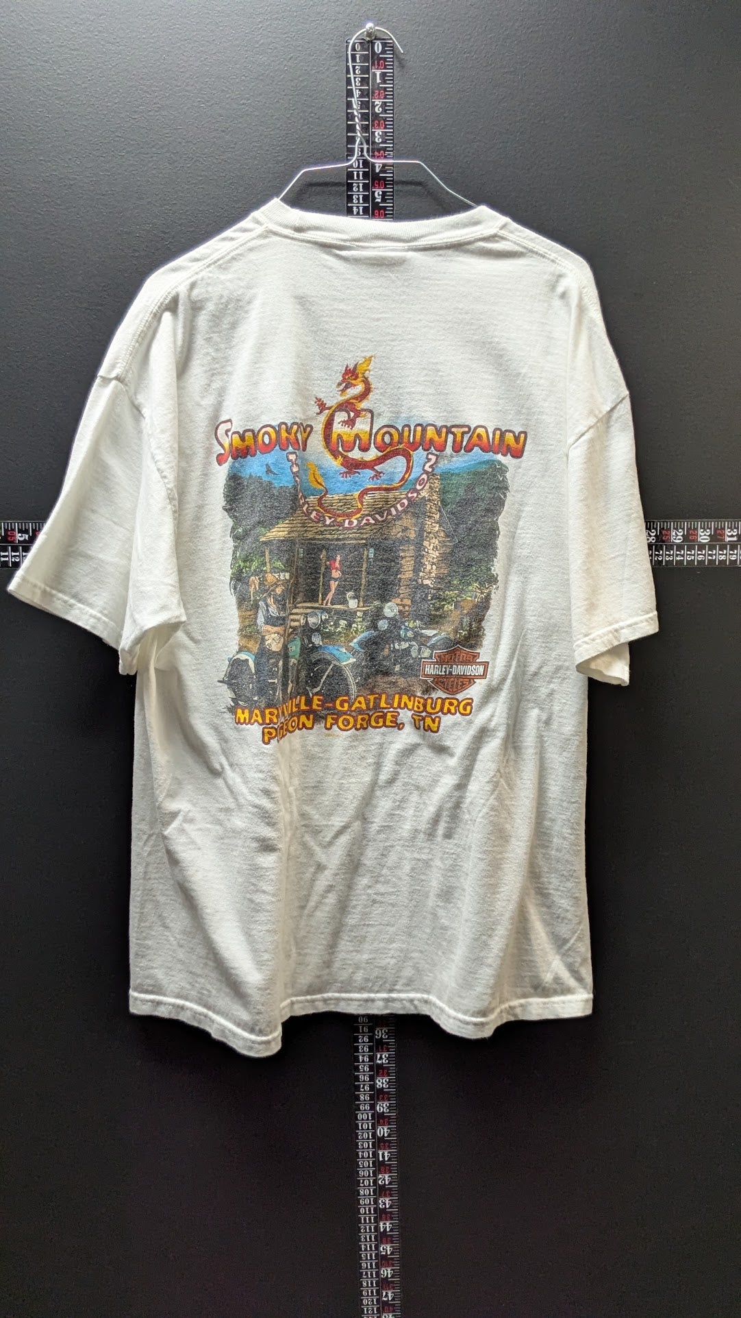 Harley-Davidson Smoky Mountain Tennessee T-Shirt Men’s XL White Double Sided
