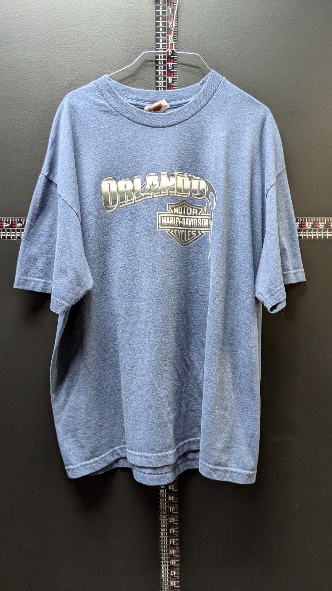 Harley-Davidson Orlando Florida T-Shirt Men’s XL Blue Double Sided Dealer Tee