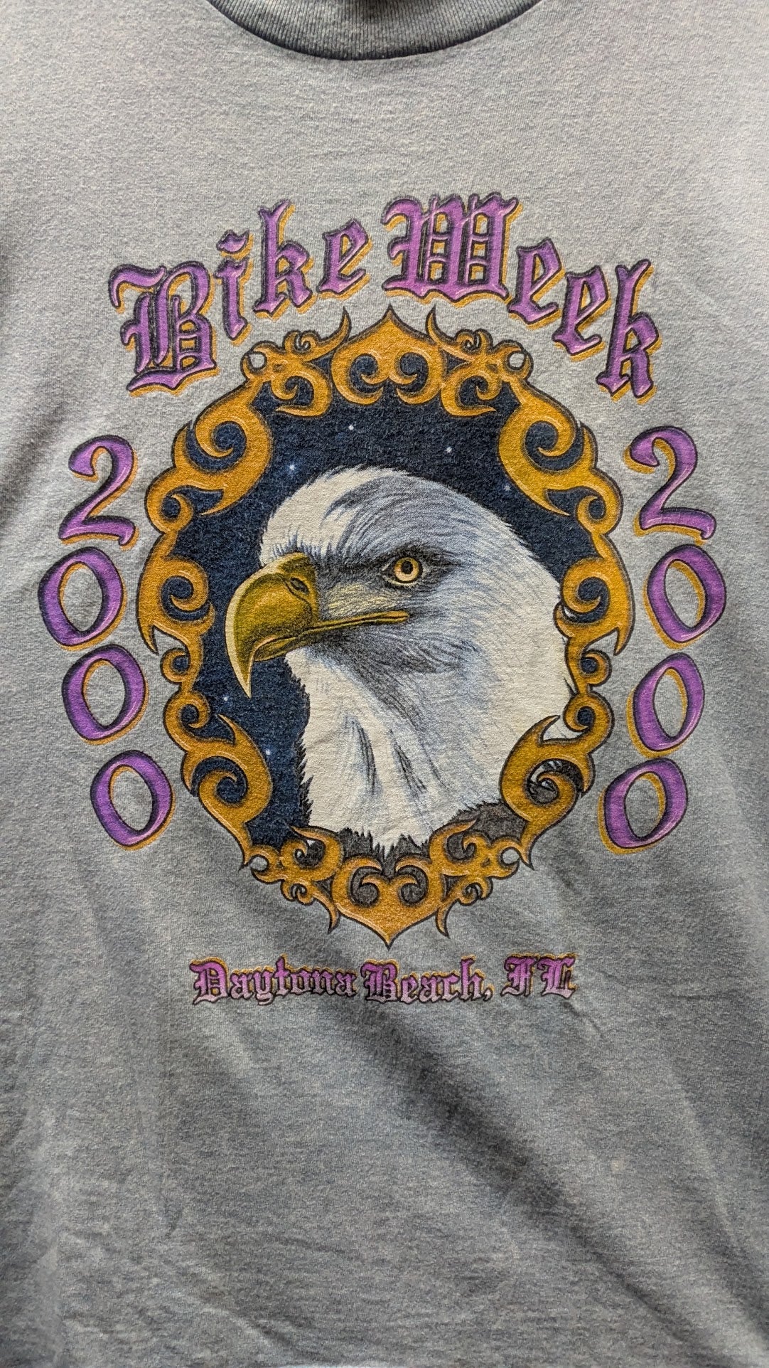 Vintage 2000 Daytona Bike Week Eagle T-Shirt Men’s Large Double Sided Made in USA