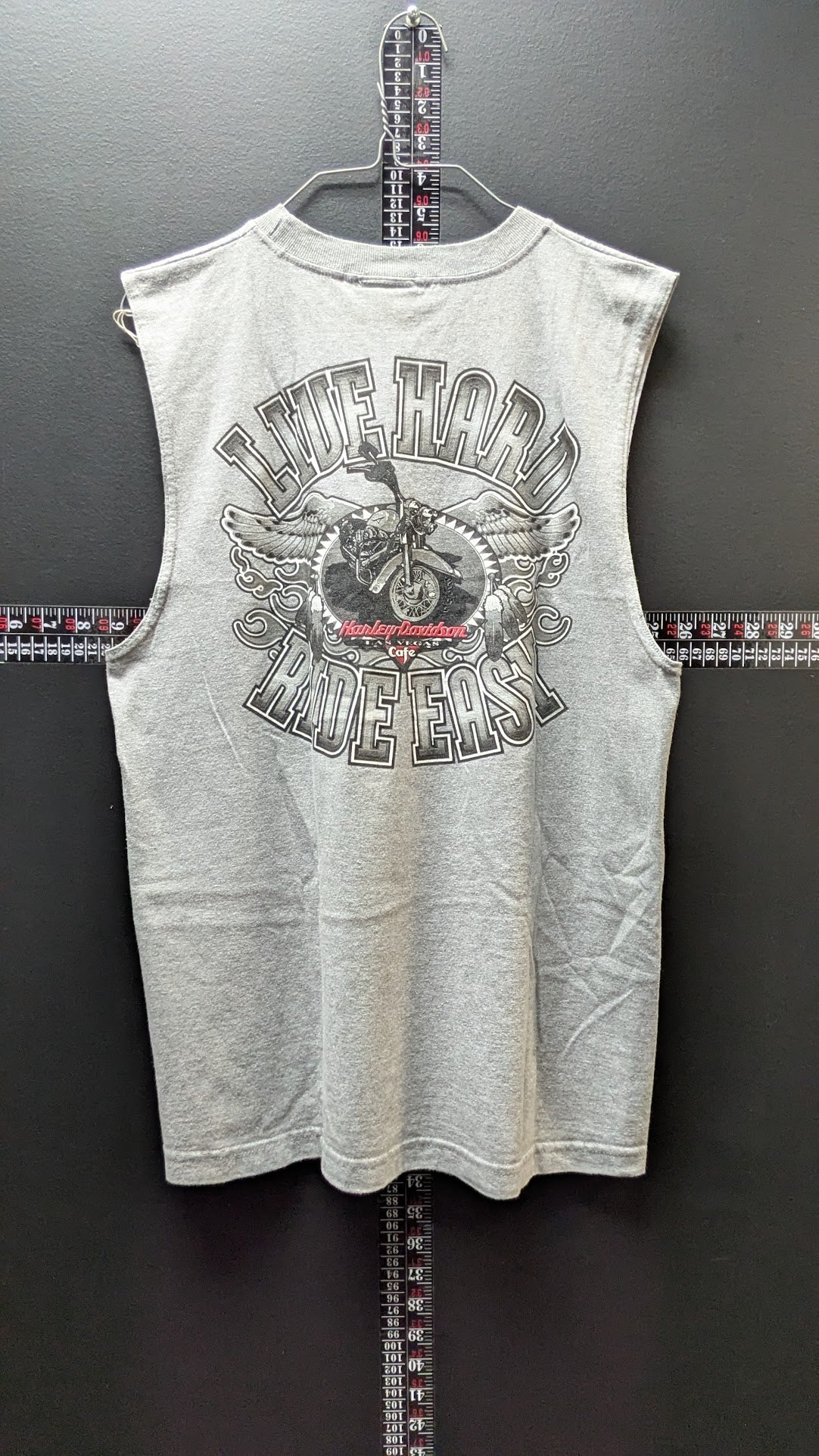 Harley-Davidson Las Vegas Cafe Live Hard Ride Easy Sleeveless Shirt Men’s Medium