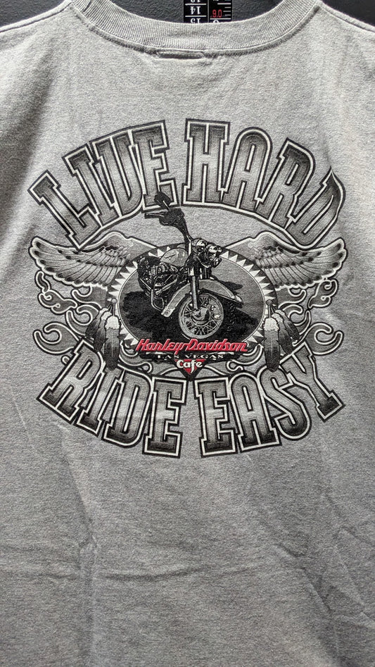 Harley-Davidson Las Vegas Cafe Live Hard Ride Easy Sleeveless Shirt Men’s Medium