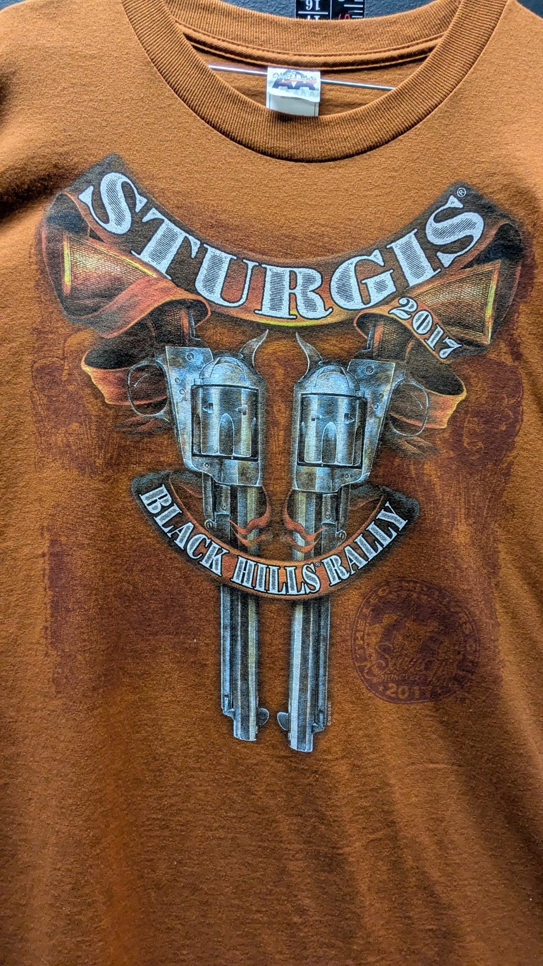 2017 Sturgis Black Hills Rally 77th Anniversary T-Shirt Men’s XXL Guns Double Sided
