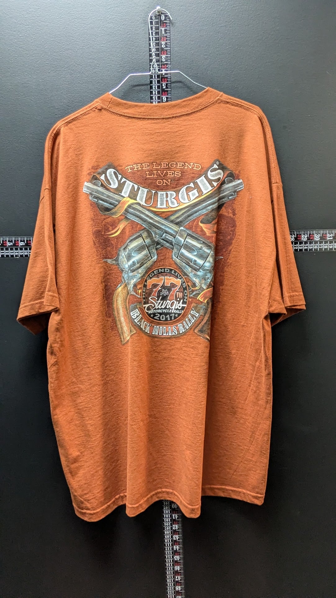 2017 Sturgis Black Hills Rally 77th Anniversary T-Shirt Men’s XXL Guns Double Sided