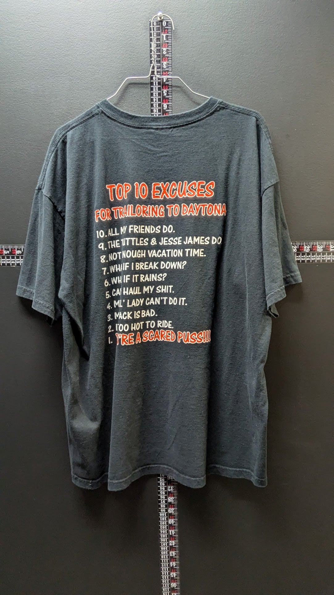 2007 Daytona Bike Week 66th T-Shirt Men’s XL Top 10 Excuses Biker Humor