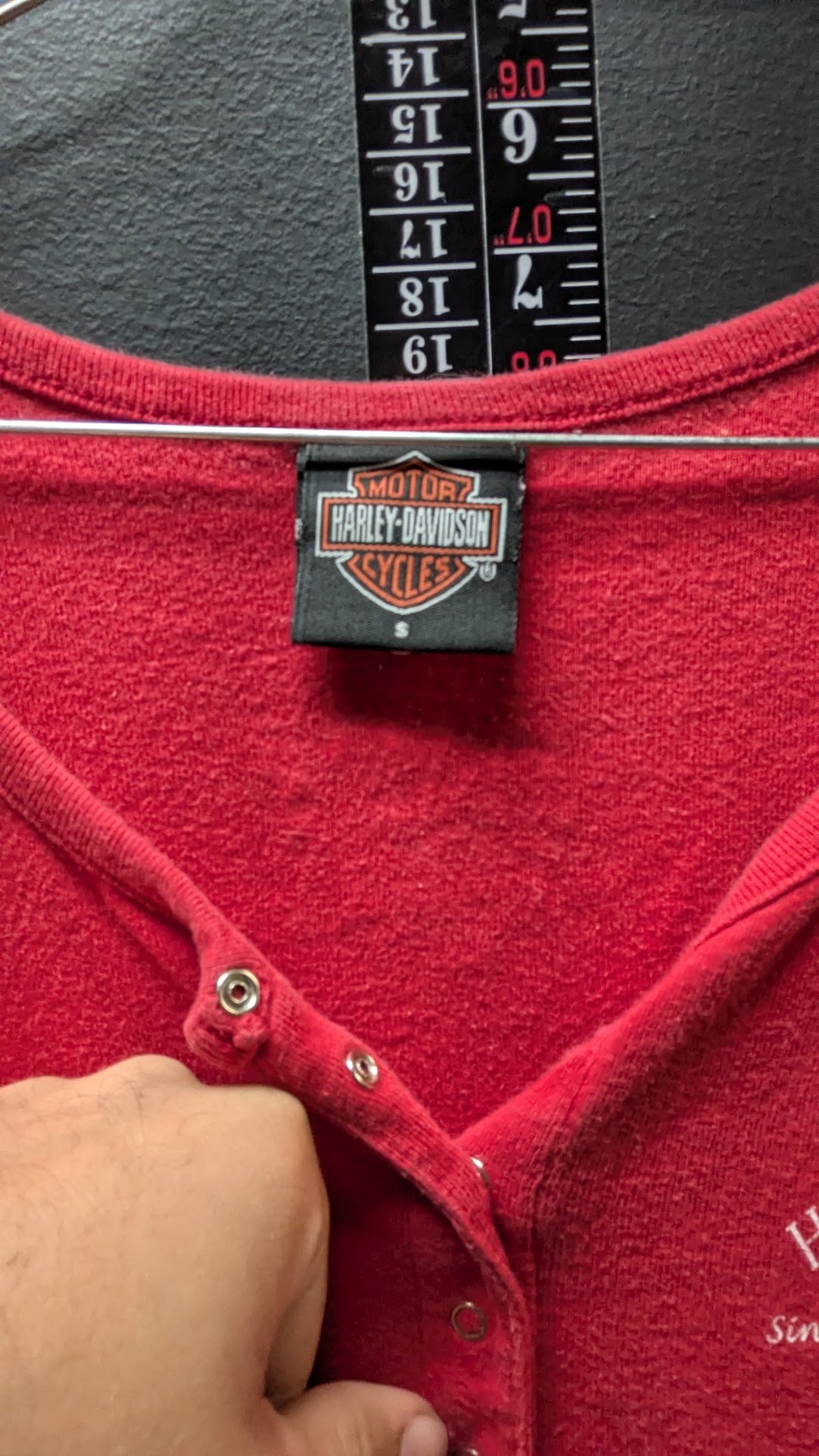 Harley-Davidson Jim’s St Petersburg FL Women’s Small Red Henley T-Shirt