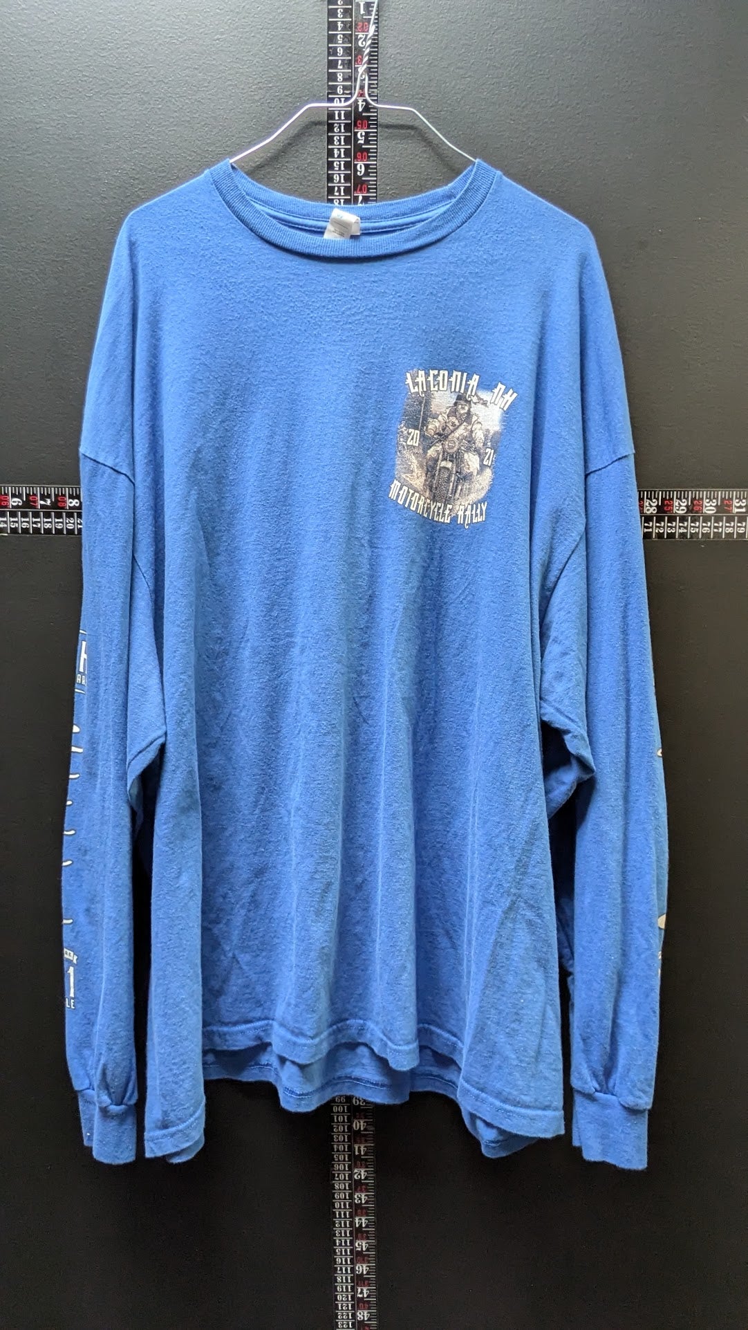 2021 Laconia Motorcycle Week 98th Anniversary Rally Long Sleeve Shirt Blue 3XL
