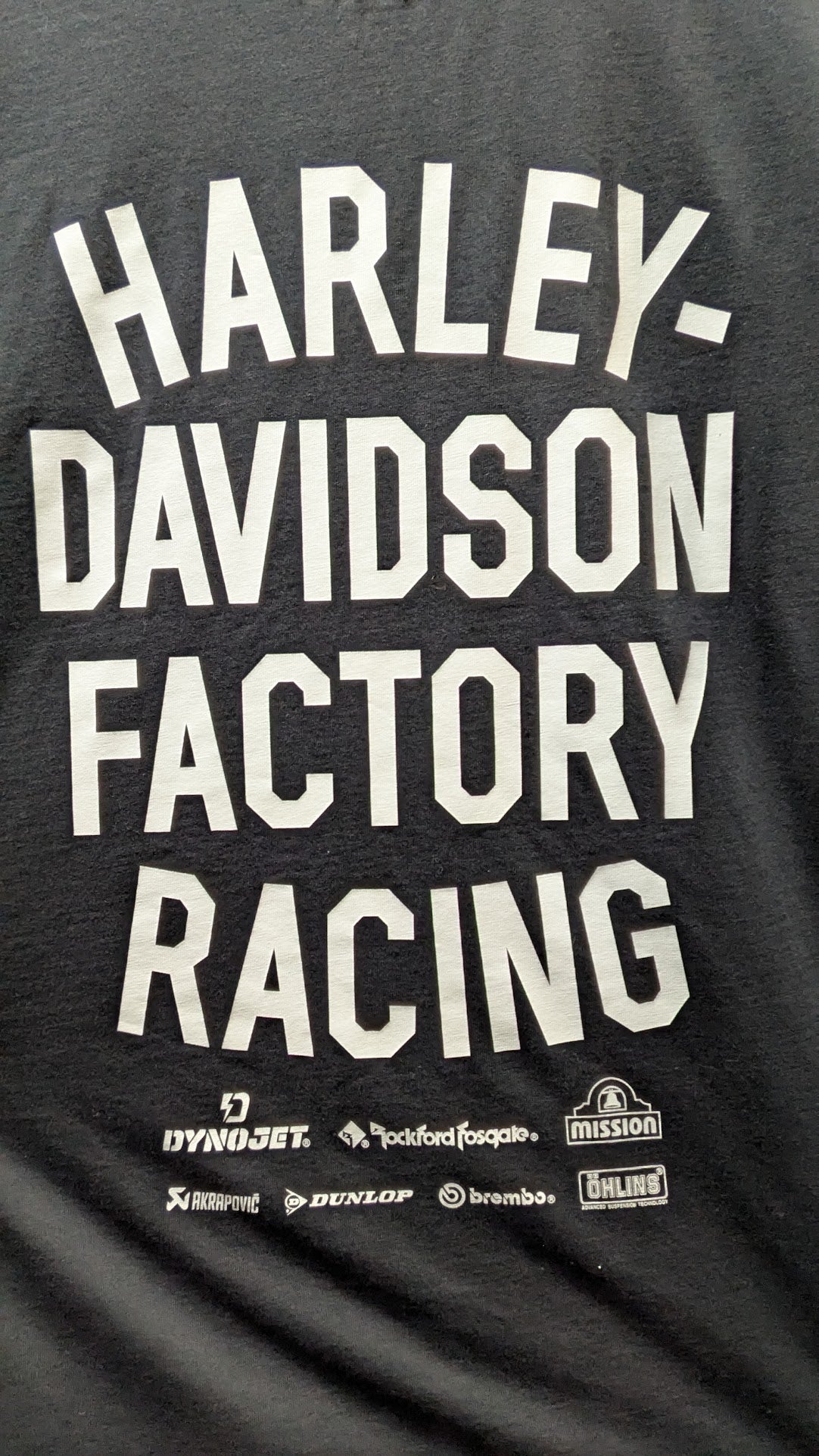 Harley-Davidson Factory Racing T-Shirt Men’s XL Black Pig Flag Motorcycle Tee