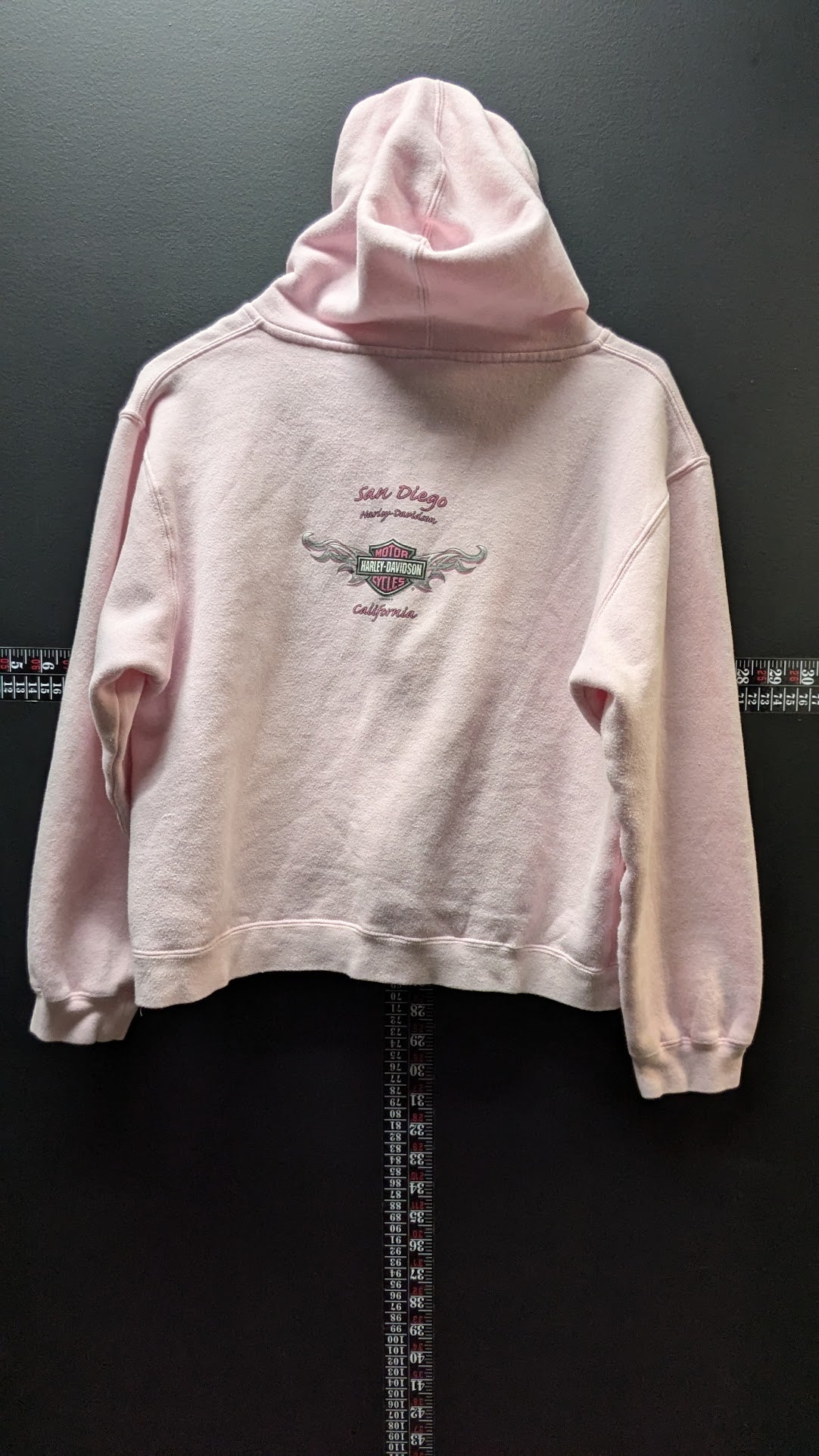 Harley-Davidson Women’s Medium Pink Full Zip Hoodie San Diego California Embroidered