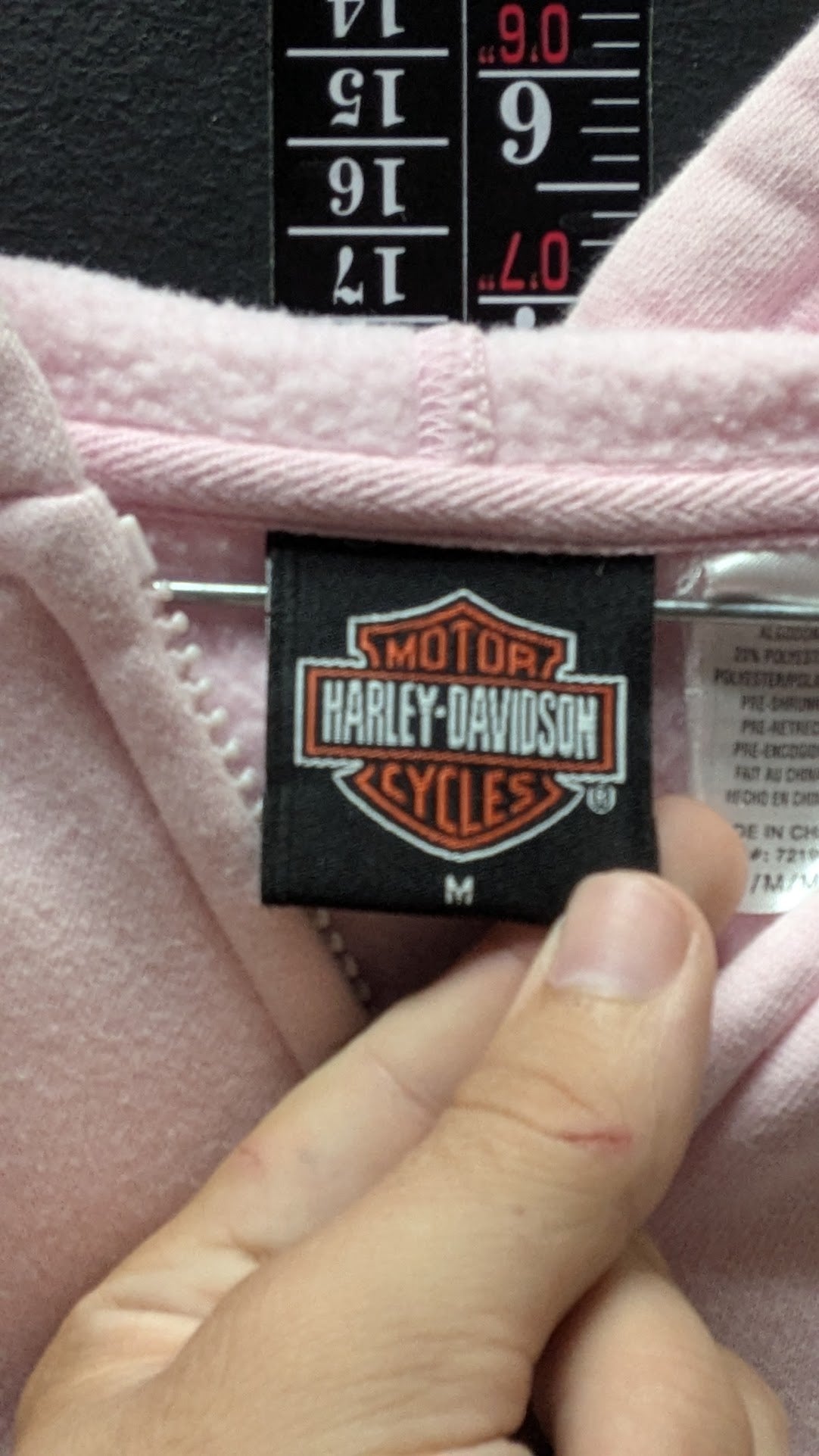 Harley-Davidson Women’s Medium Pink Full Zip Hoodie San Diego California Embroidered