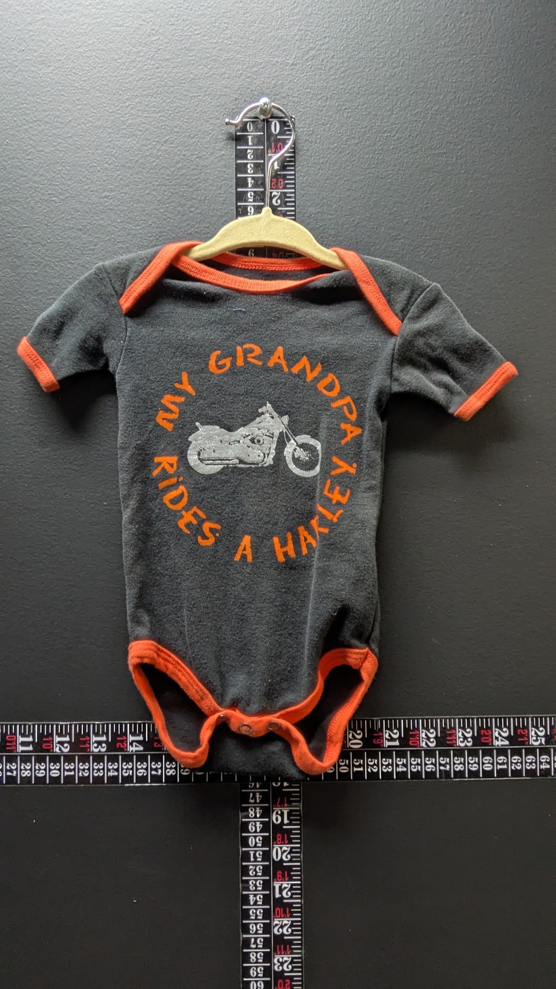 Harley-Davidson Baby Bodysuit 3-6M My Grandpa Rides a Harley Motorcycle Black