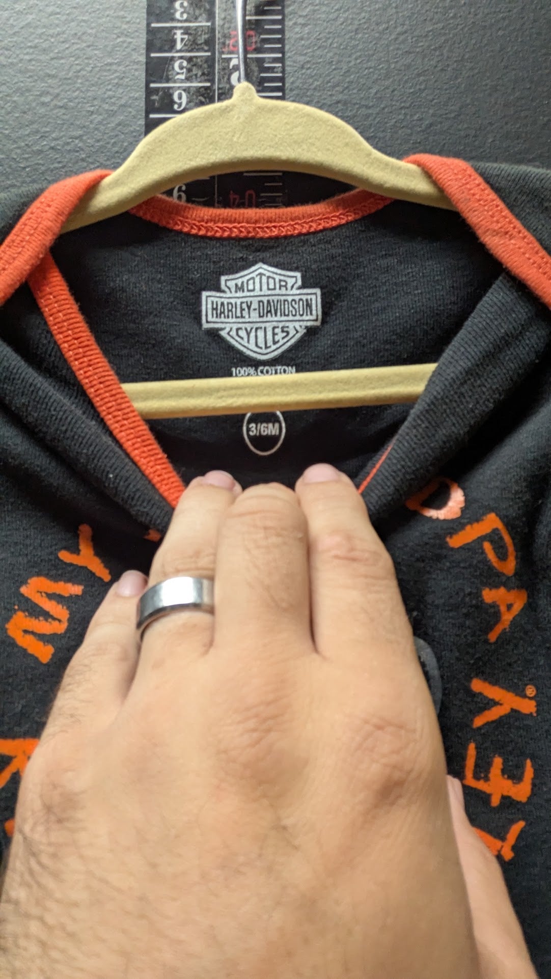 Harley-Davidson Baby Bodysuit 3-6M My Grandpa Rides a Harley Motorcycle Black