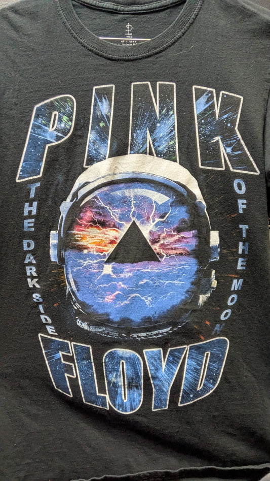 Pink Floyd Dark Side of the Moon T-Shirt Black  Astronaut Graphic Small
