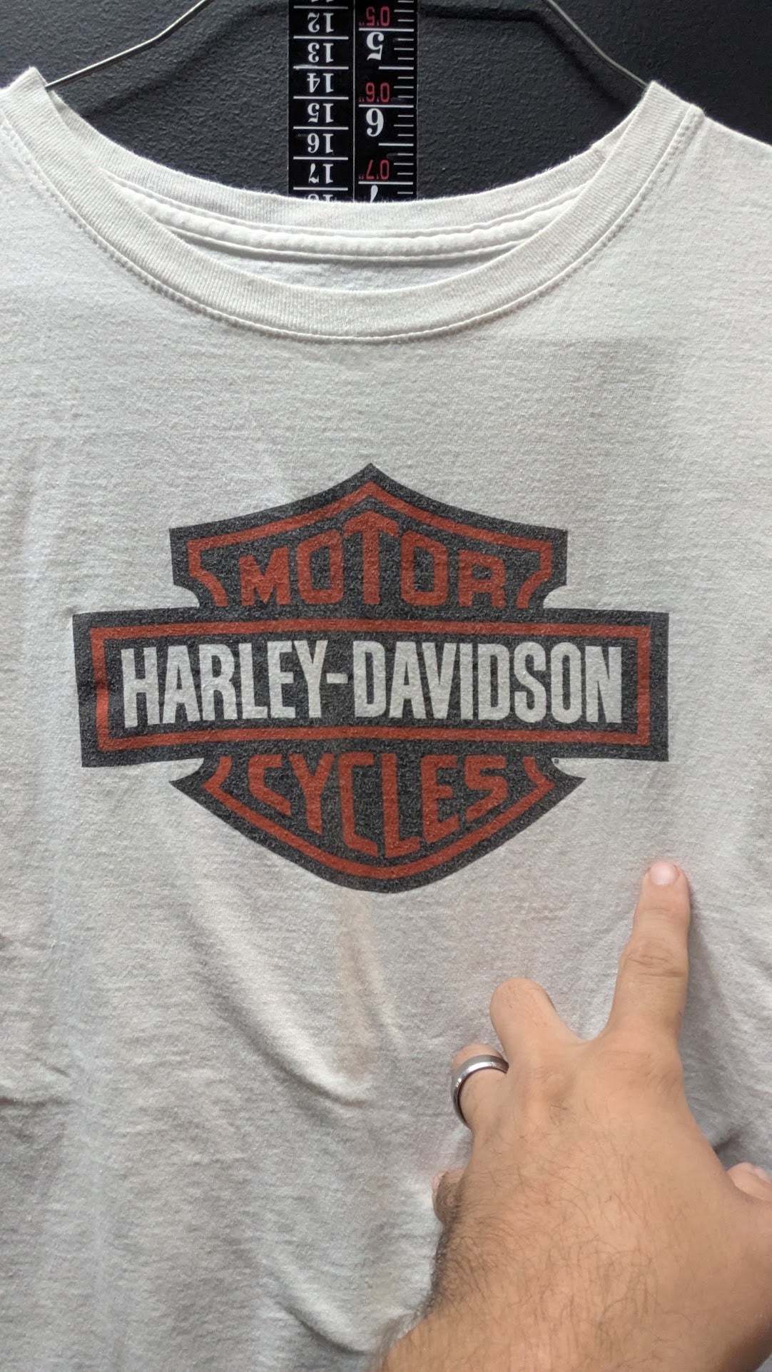 Harley-Davidson Large T-Shirt White Bar & Shield Logo Short Sleeve