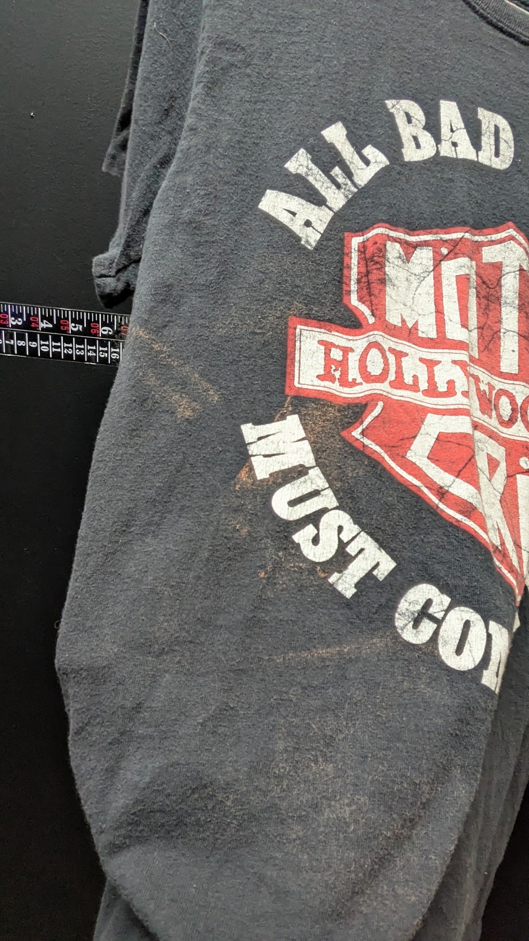 2014 Motley Crue Hollywood Bowl Final Tour T-Shirt Small All Bad Things LA