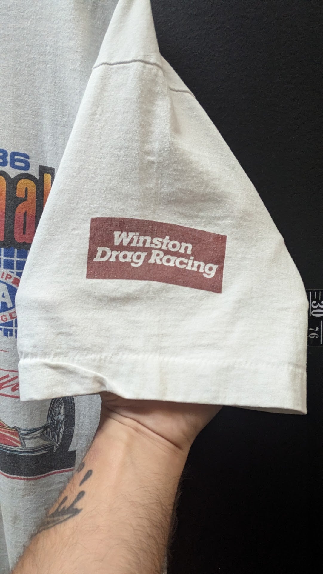 Vintage 1986 NHRA Springnationals Budweiser Drag Racing T-Shirt XL Columbus OH