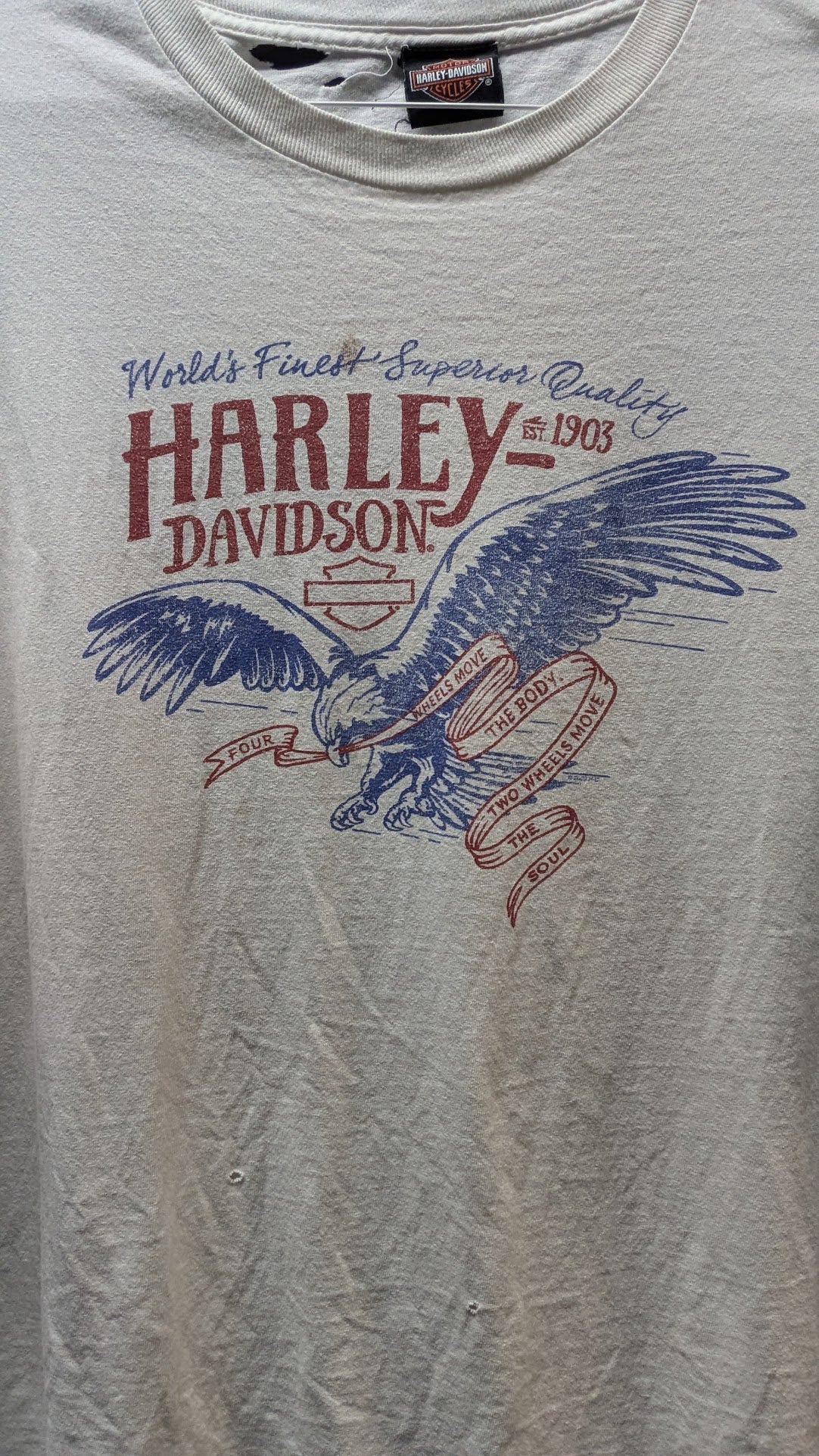 Harley-Davidson Military Ramstein Air Base Germany Eagle T-Shirt Distressed