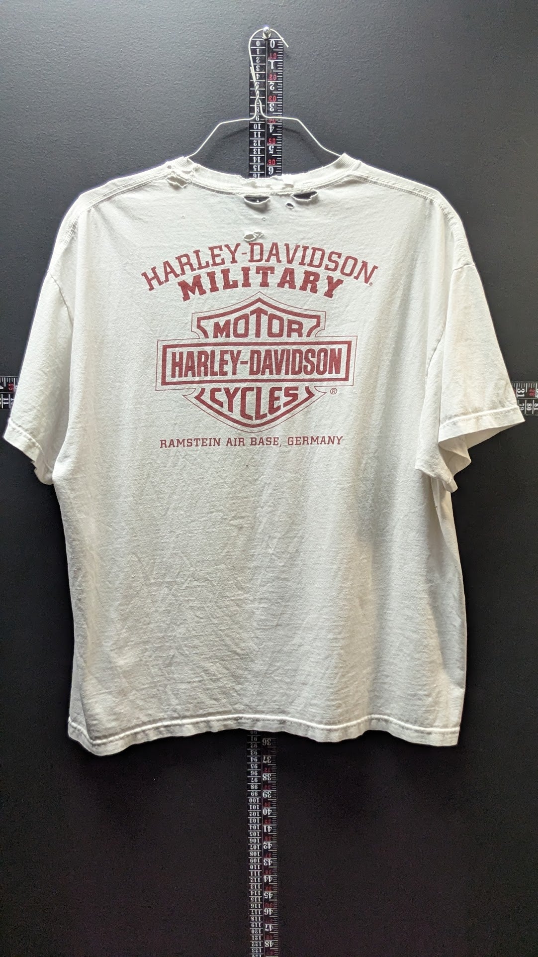 Harley-Davidson Military Ramstein Air Base Germany Eagle T-Shirt Distressed