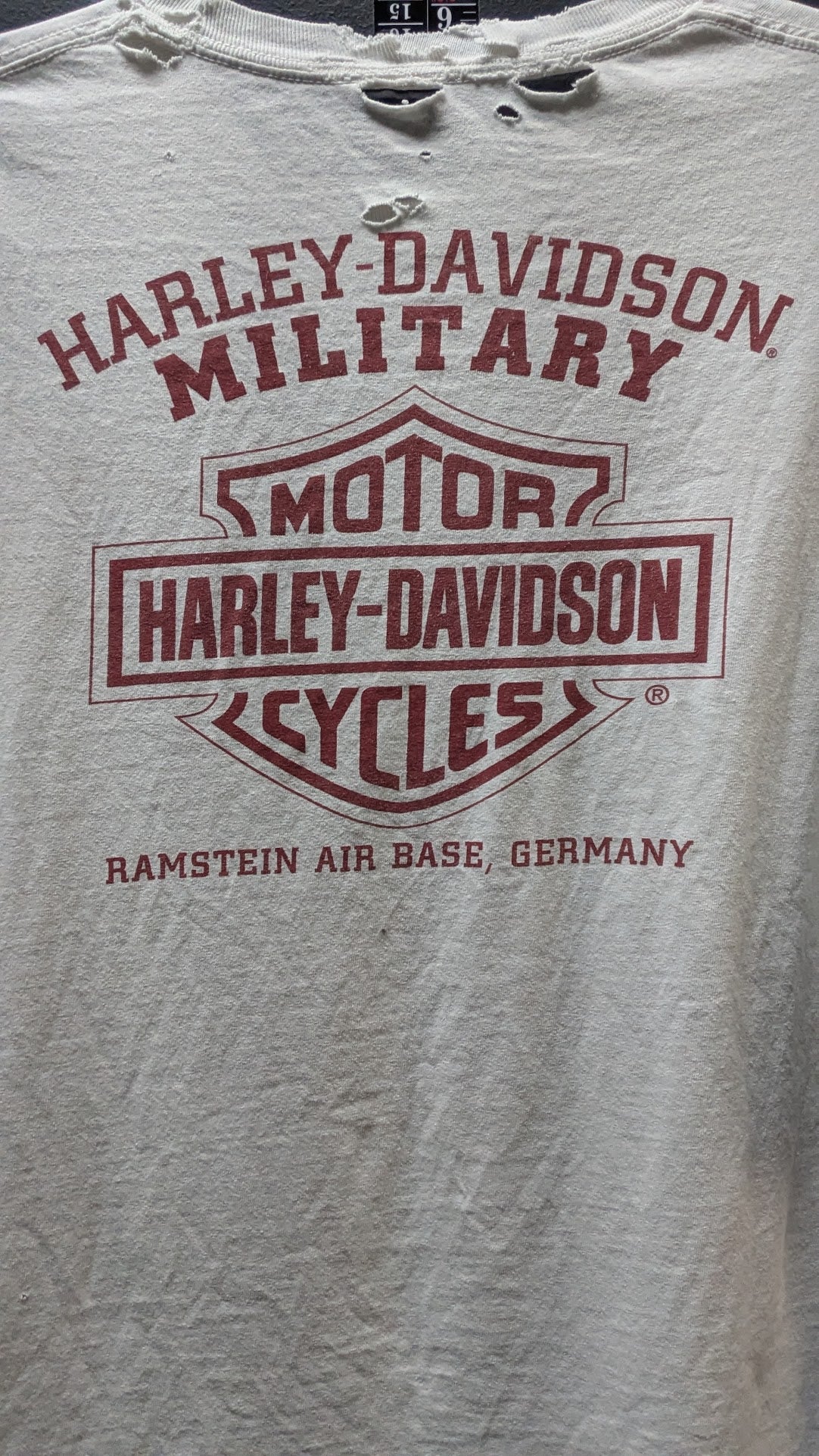 Harley-Davidson Military Ramstein Air Base Germany Eagle T-Shirt Distressed