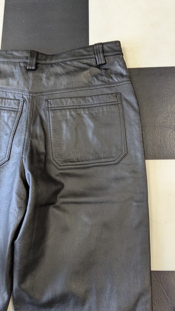 Wilsons Leather M Julian Black Leather Pants Size 30 Biker Motorcycle Cargo