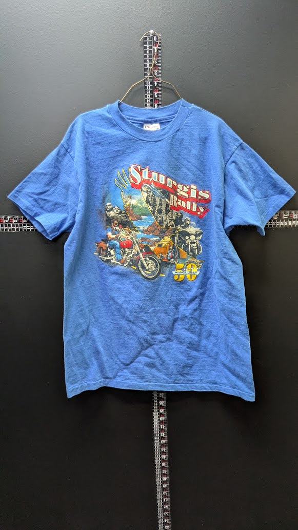 Vintage 1990 Harley-Davidson Sturgis T-Shirt XL 3D Emblem South Dakota USA
