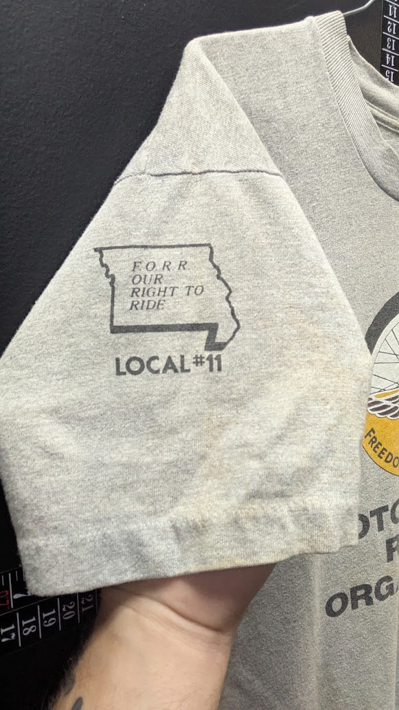 Vintage 1981 FORR Freedom of Road Riders T-Shirt Missouri Local 11 Biker USA