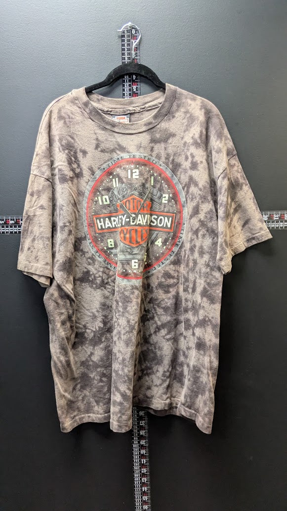 Vintage 1994 Harley Davidson T Shirt XXL Acid Wash Skagit Eagle Clock USA