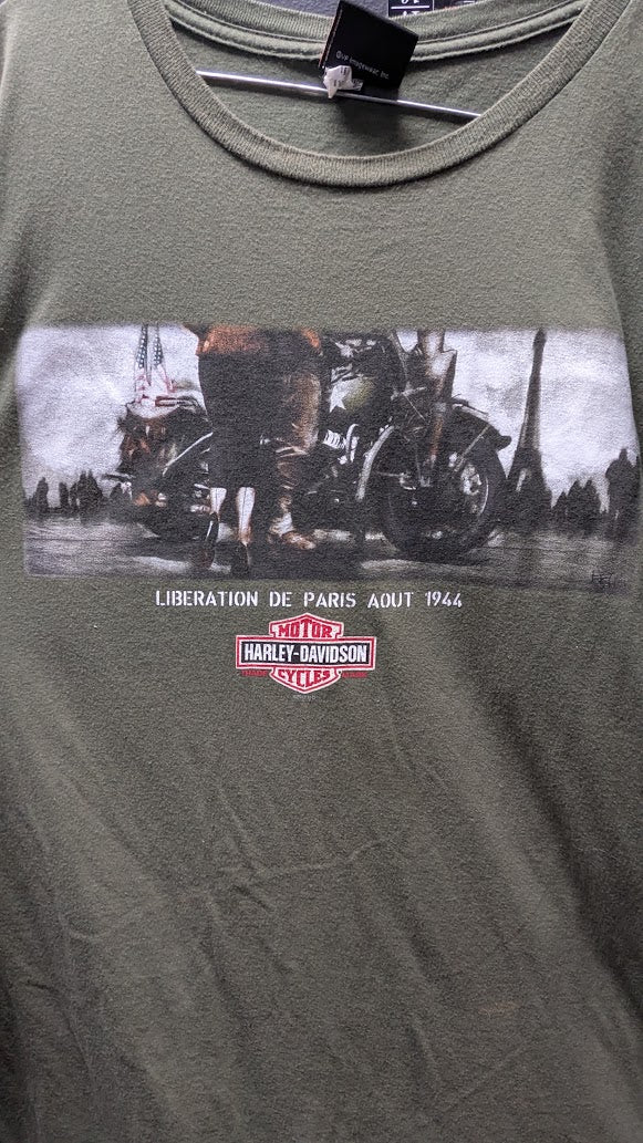 Harley-Davidson Liberation de Paris 1944 T-Shirt XL 2012 ATS Paris Bastille France