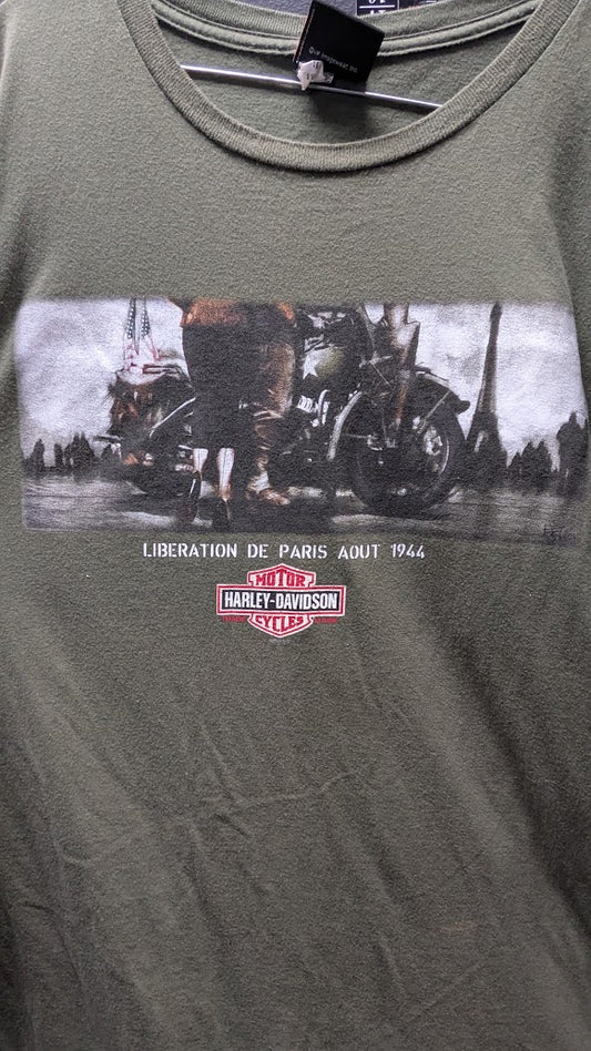 Harley-Davidson Liberation de Paris 1944 T-Shirt XL 2012 ATS Paris Bastille France